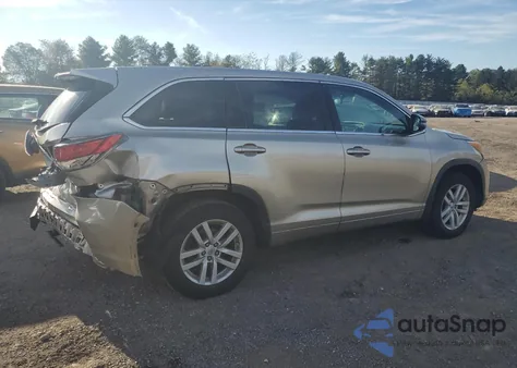2014 Toyota Highlander Le from USA, damaged, VIN 5TDBKRFH0ES067044